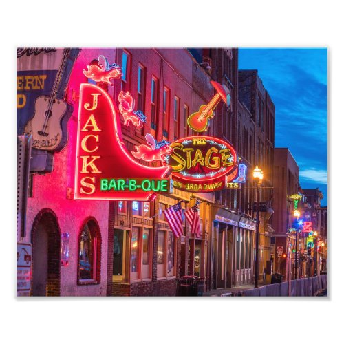 Beautiful Lower Downtown Nashville Tennessee Photo Print