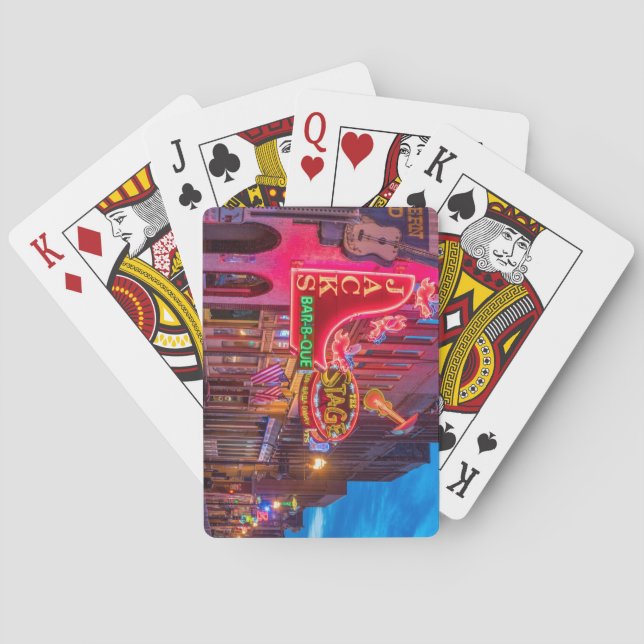 Beautiful Lower Downtown Nashville Tennessee Poker Cards (Back)