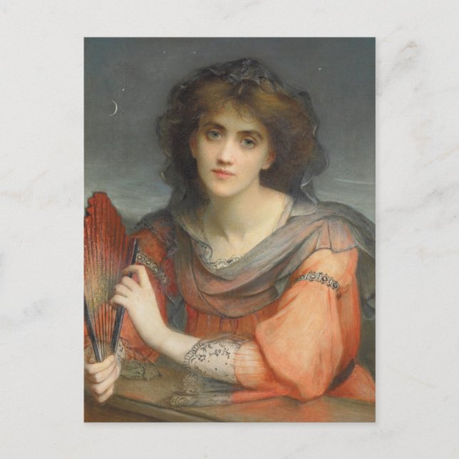 Beautiful Luna moon goddess Hallé CC1171 Postcard (Front)