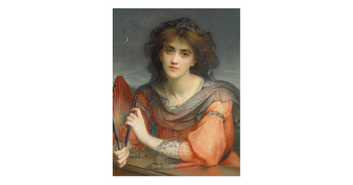 Beautiful Luna Moon Goddess Halle Cc1171 Postcard Zazzle Com