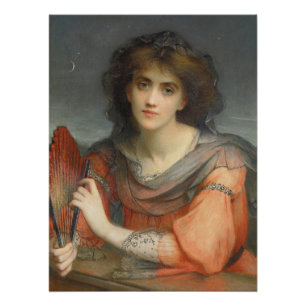 Beautiful Luna moon goddess Hallé CC1177 Poster