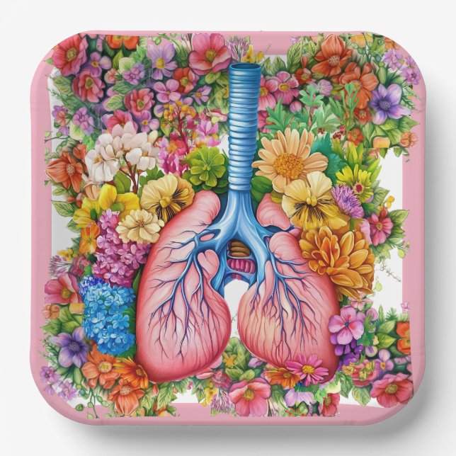 Beautiful Lungs Paper Plates (Front)