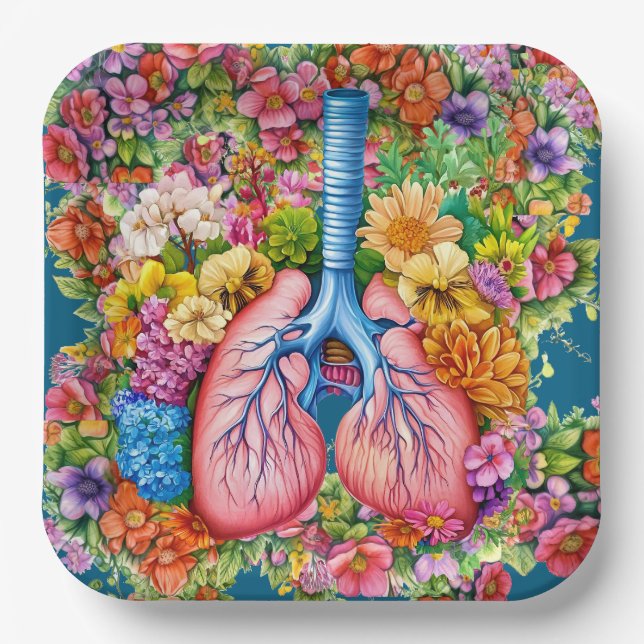 Beautiful Lungs Paper Plates (Front)