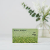 Beautiful Lush Green Rice Field Business Card (Standing Front)