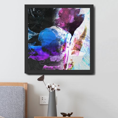 Beautiful Luxurious Bright Vivid Flowers Abstract Framed Art