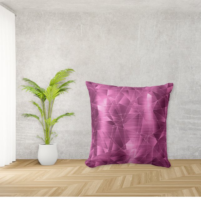Beautiful Luxury Amethyst Geometrical Pattern Throw Pillow (Creator Uploaded)