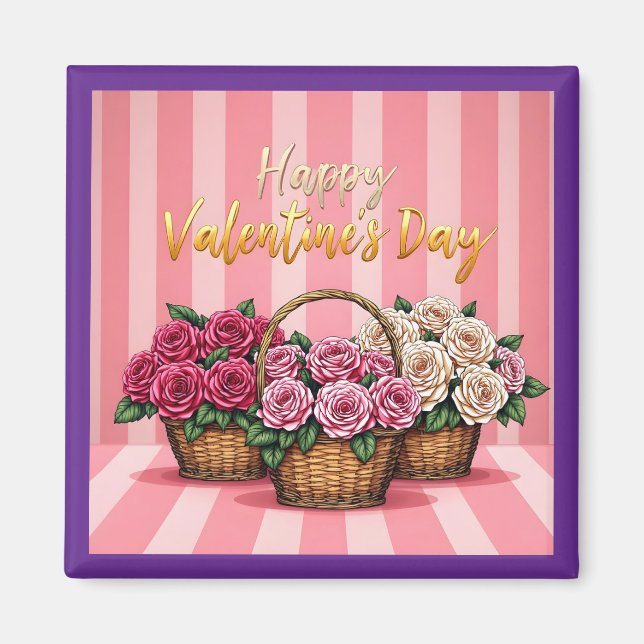 Beautiful Luxury Floral Love Popular Collection Magnet (Front)