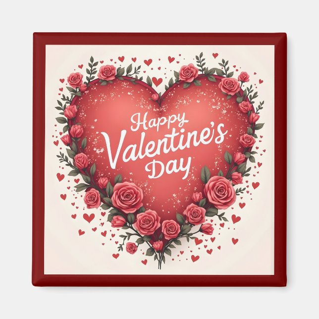 Beautiful Luxury Floral Love Trendy Collection Magnet (Front)