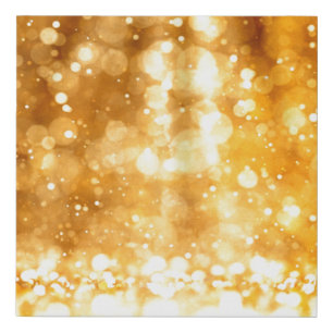 Beautiful luxury golden red glitter background. faux canvas print