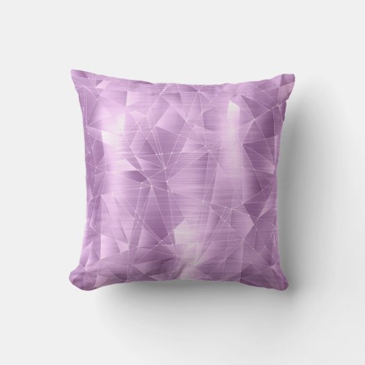 Beautiful Luxury Lilac Geometrical Pattern Pillow