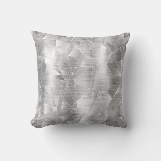 Beautiful Luxury Silver Geometrical Pattern Pillow