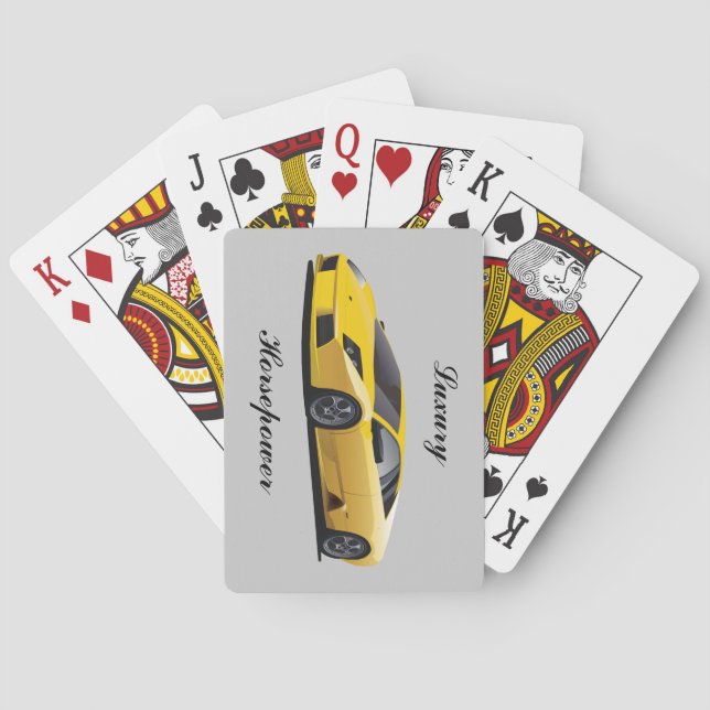 Beautiful Luxury Sports Car Deck of Playing Cards (Back)