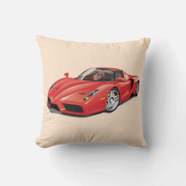Beautiful Luxury Sports Car Throw Pillow (Front)