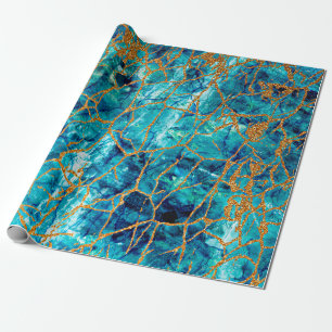 Beautiful luxury texture of blue marble with gold. wrapping paper