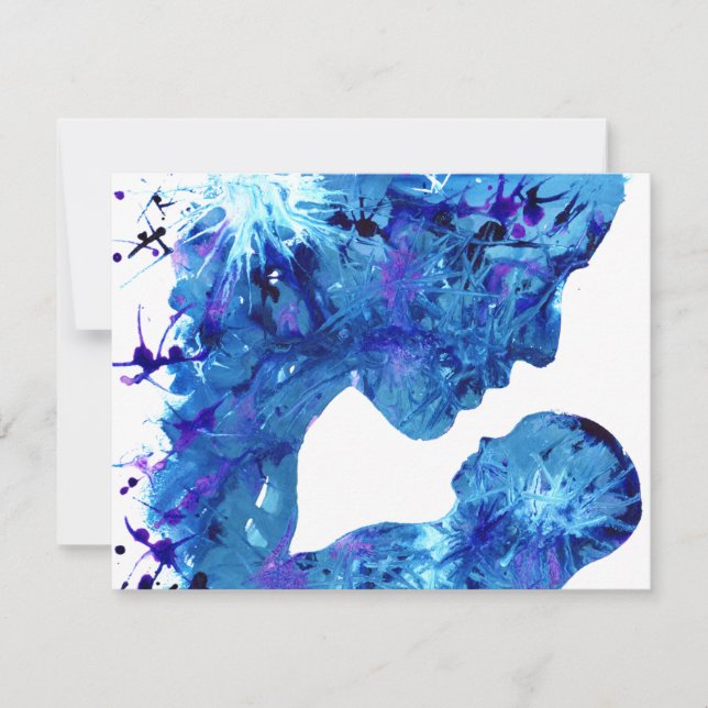 Beautiful Madonna and Child watercolor Note Card (Front)