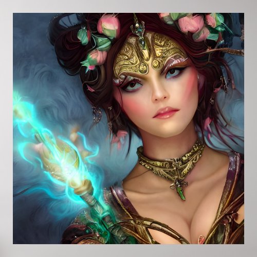 Beautiful Mage Colorful Poster Gift