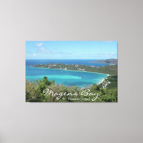 Beautiful Magens Bay St Thomas USVI Tropical Beach Canvas Print