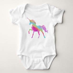 Beautiful Magical Colorful Unicorn Baby Bodysuit