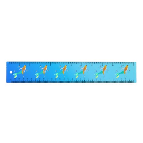 Beautiful Magical Mermaid Gold Hair Back to School Ruler