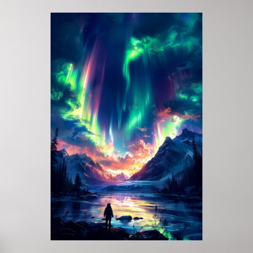 Beautiful Magical Northern Lights Poster