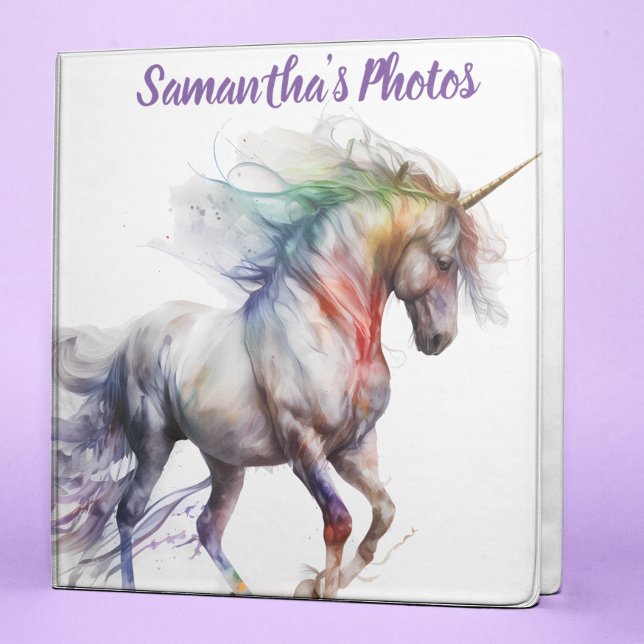 Beautiful Magical Rainbow Unicorn 3 Ring Binder (Creator Uploaded)