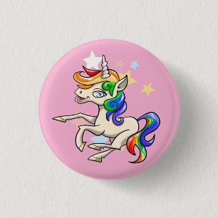 Beautiful Magical Unicorn Button