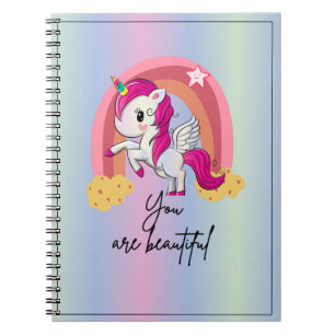 Beautiful magical unicorn  notebook