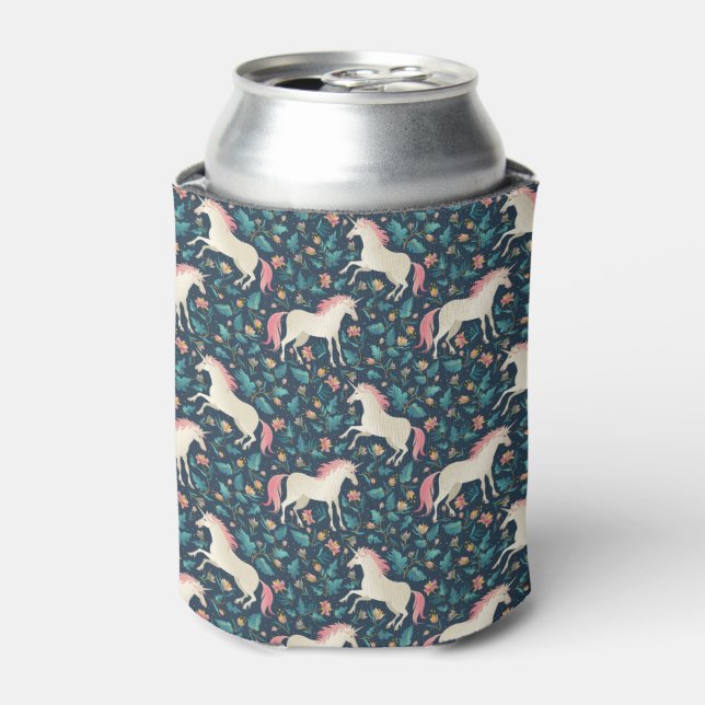 Beautiful Magical Unicorn Pattern Can Cooler (Can Front)