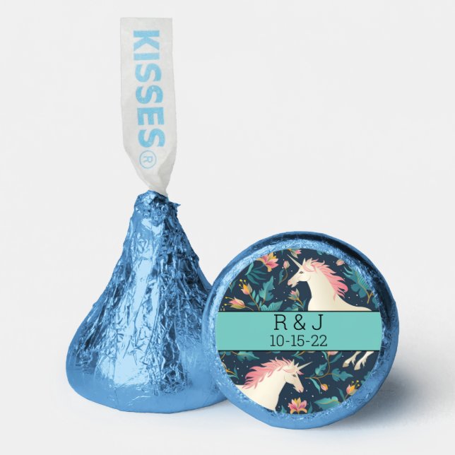 Beautiful Magical Unicorn Pattern Hershey®'s Kisses® (Front)