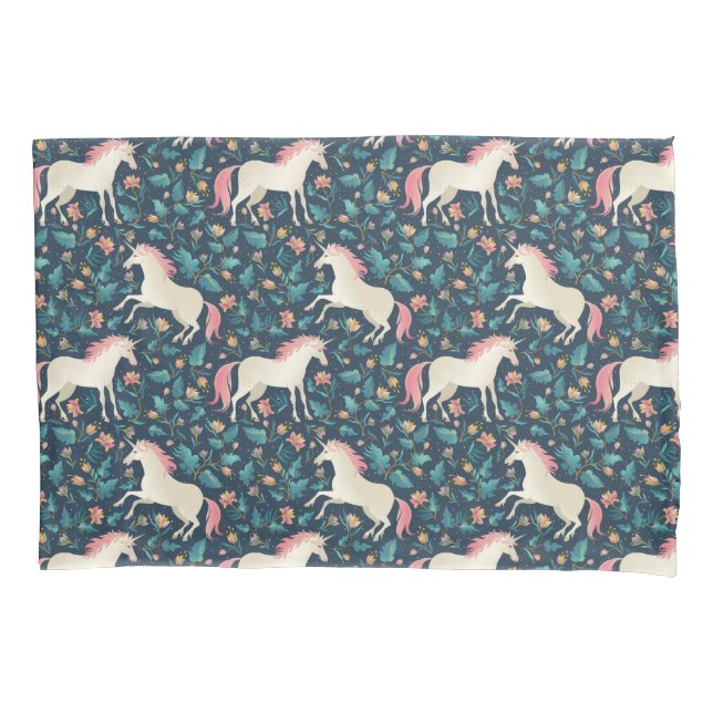 Beautiful Magical Unicorn Pattern Pillow Case (Front-Left)