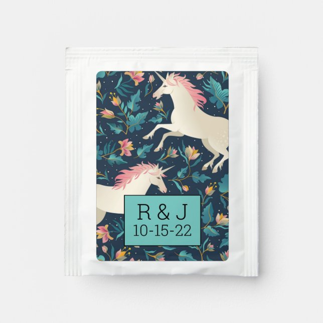 Beautiful Magical Unicorn Pattern Tea Bag Drink Mix (Front)