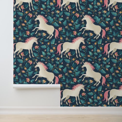 Beautiful Magical Unicorn Pattern Wallpaper