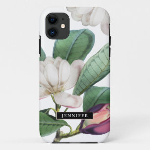 Beautiful Magnolia Blossoms Botanical with Name iPhone 11 Case