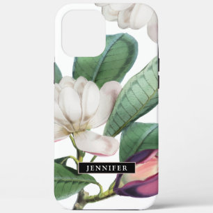 Beautiful Magnolia Blossoms Botanical with Name iPhone 12 Pro Max Case