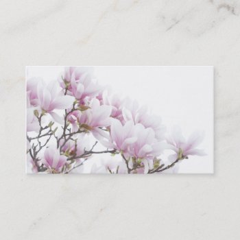 Beautiful Magnolia Flowers Business Cards by camcguire at Zazzle