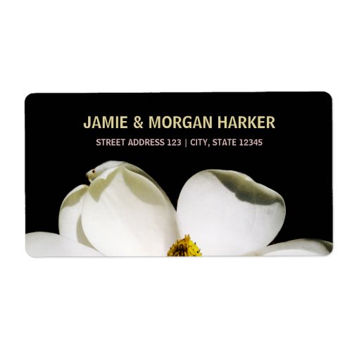 Beautiful Magnolia Wedding Address Label
