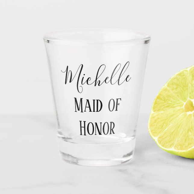 Beautiful Maid of Honor Shot Glass (Front)