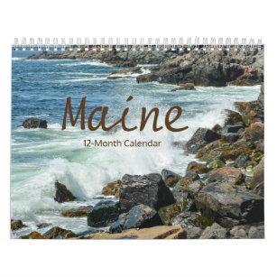 Beautiful Maine 12-Month Calendar