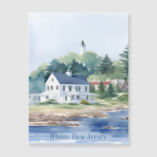Beautiful Maine New Jersey Watercolor Art