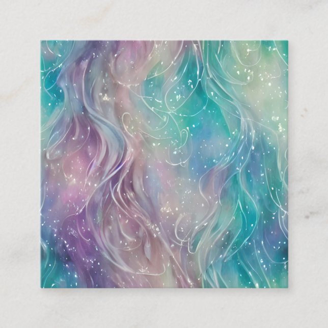 Beautiful Majestic Pastel Earthy Lion Mane Planner Square Business Card (Front)