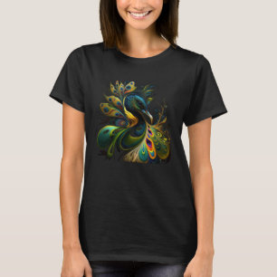 beautiful Majestic Peacock in the moonlight  1 T-Shirt