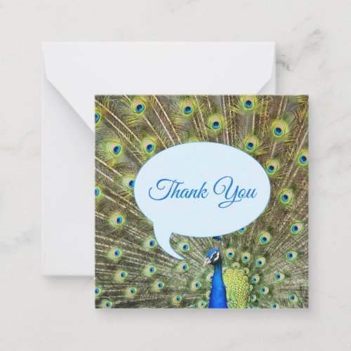 Beautiful majestic peacock Thank You Note Card