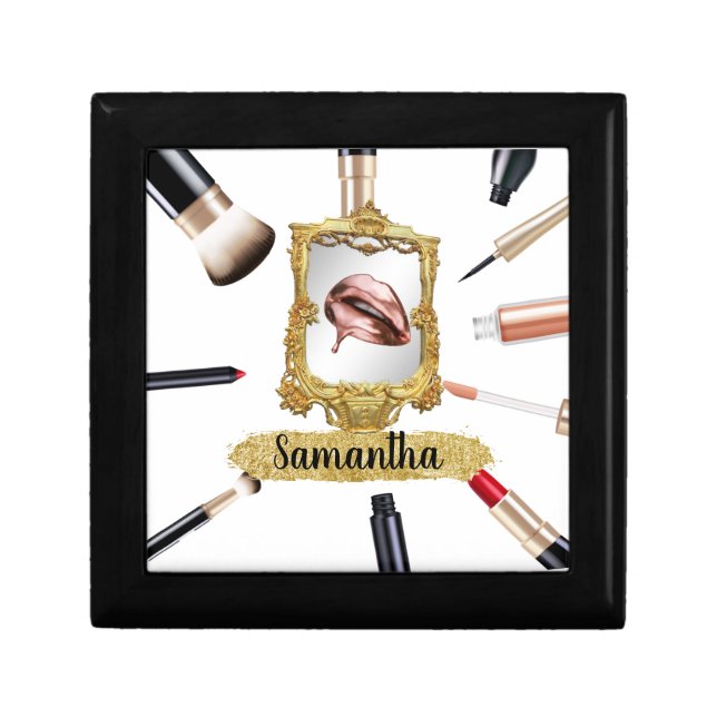 Beautiful Makeup Beauty Elegant Chic Custom Gift Box (Front)
