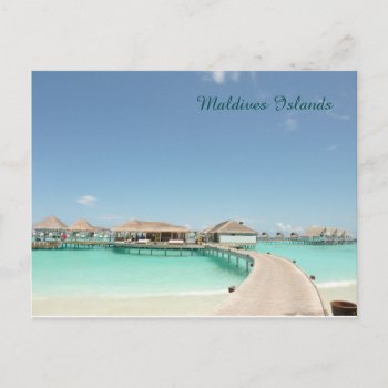 Beautiful Maldive Islands  Turquoise Ocean Postcard by storechichi at Zazzle