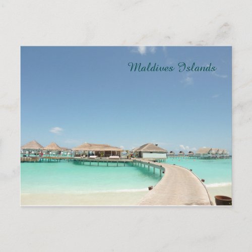 Beautiful Maldive Islands Turquoise ocean Postcard