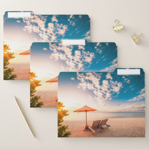 Beautiful Maldives Beach Sunset File Folder