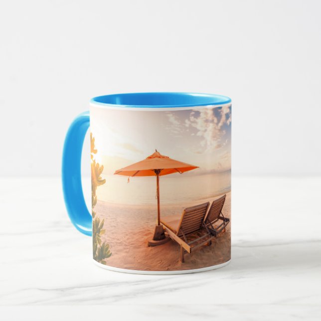 Beautiful Maldives Beach Sunset Mug (Front Left)