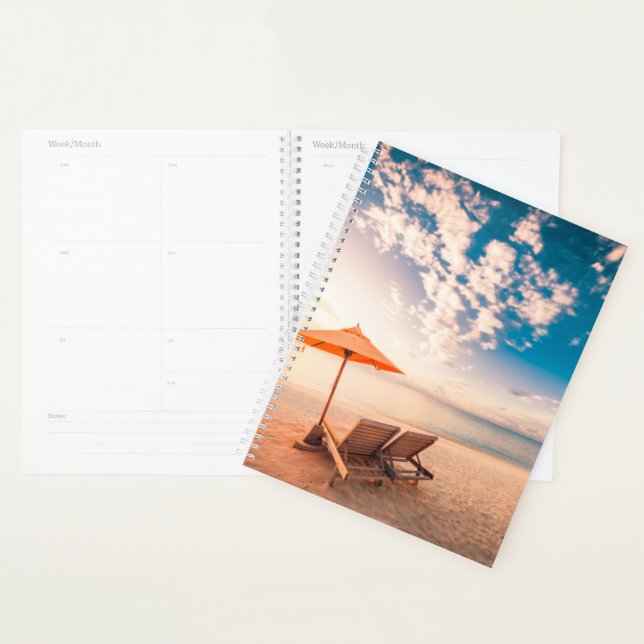 Beautiful Maldives Beach Sunset Planner (Display)