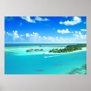 Beautiful Maldives Island Poster