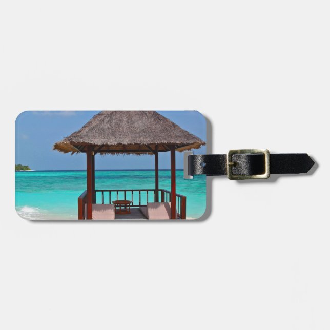 Beautiful Maldives Islands Luggage Tag (Front Horizontal)
